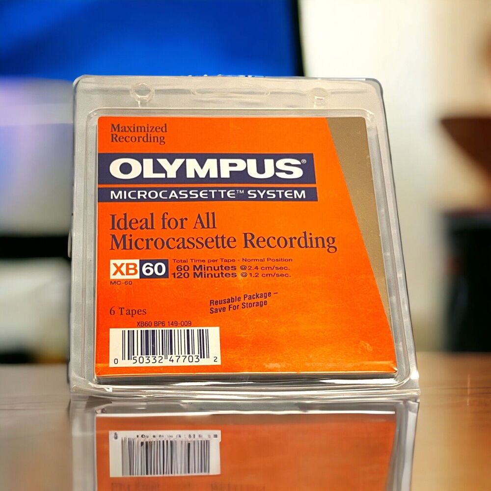 Olympus Microcassette Tapes XB60 6 Pk MC-60, 1 tape missing reusable package